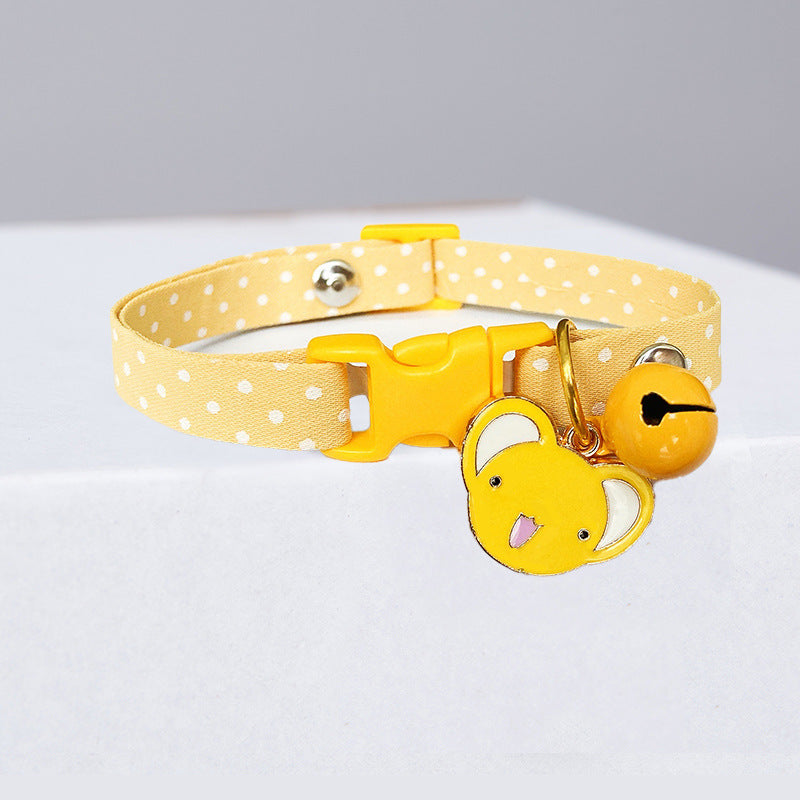 Charming Polka Dot Cat Collar with Bell