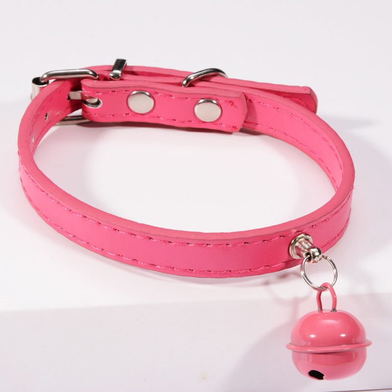 Pet cat cat color bell dog traction collar