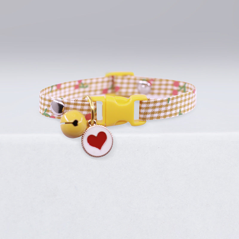 Charming Polka Dot Cat Collar with Bell