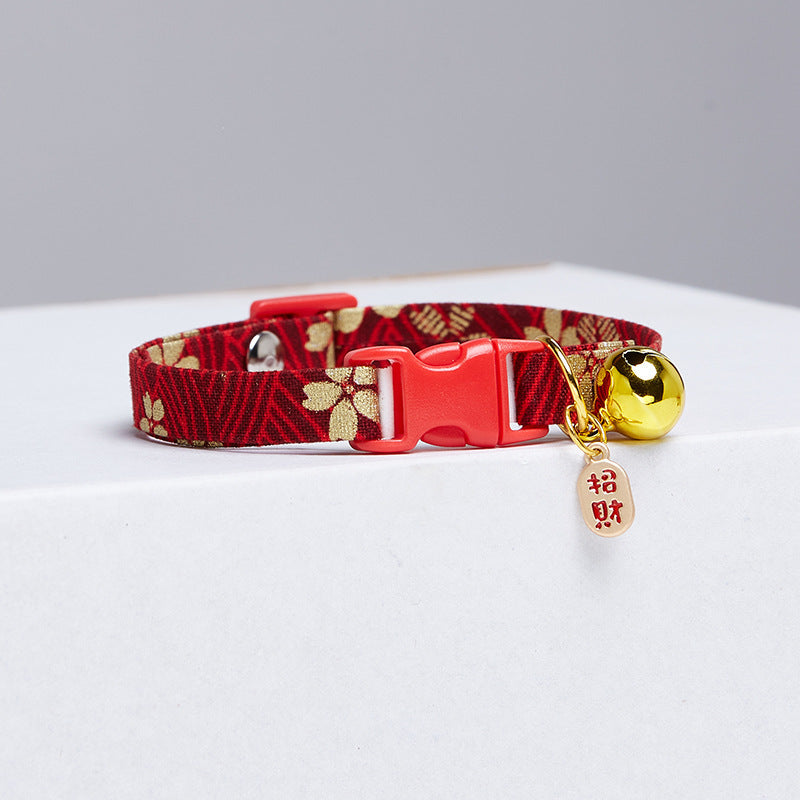 Charming Polka Dot Cat Collar with Bell