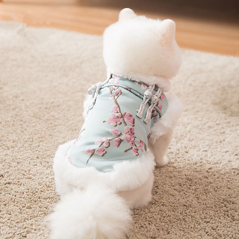 Pet Tang Suit-Cheongsam Winter Dog