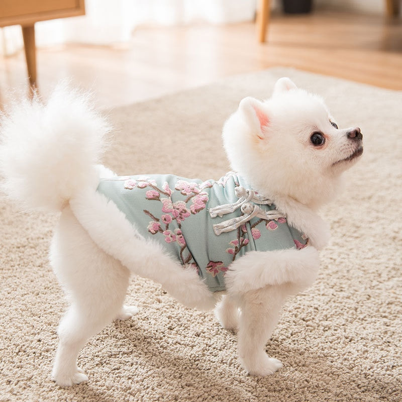 Pet Tang Suit-Cheongsam Winter Dog