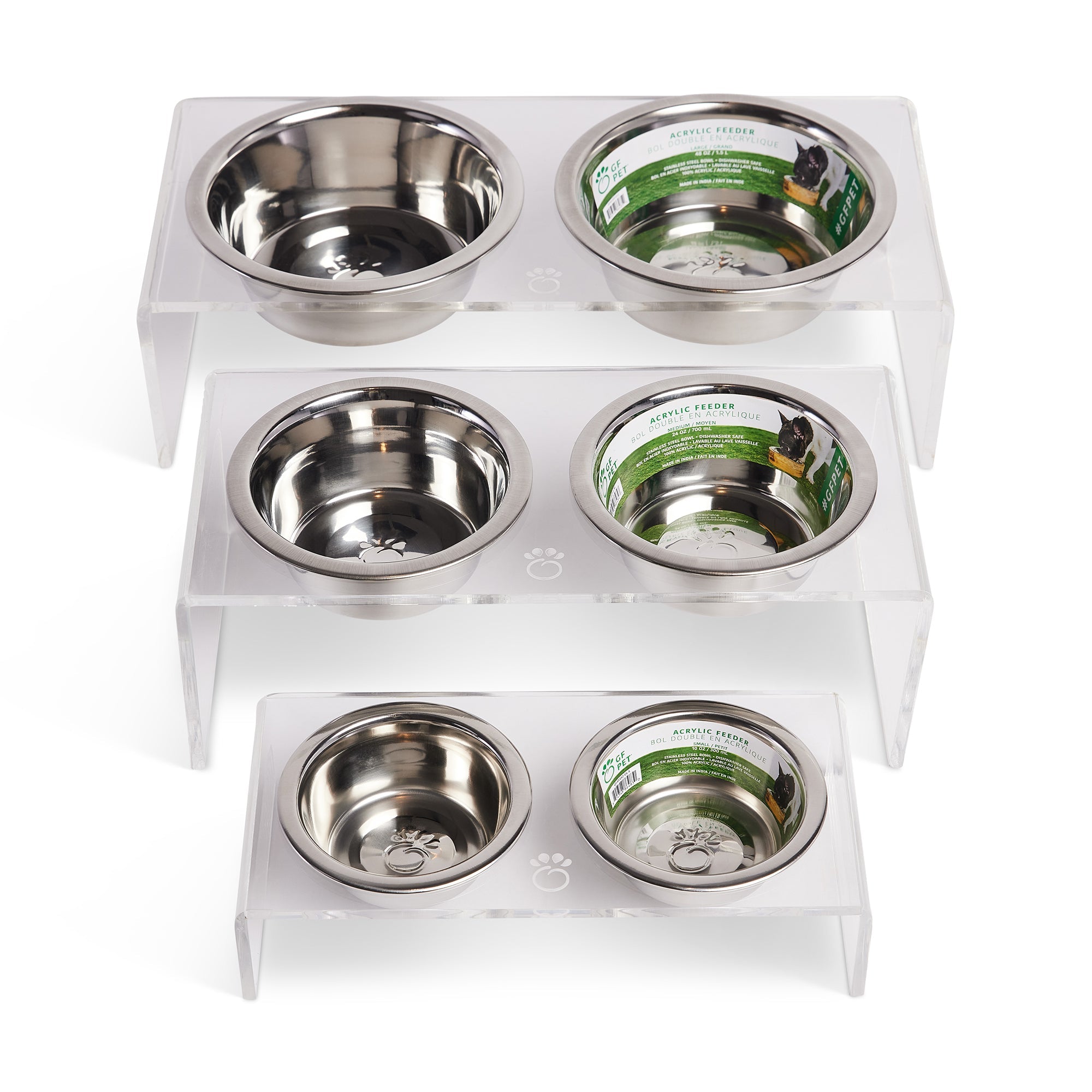 PawLux ClearView Dual Pet Feeder