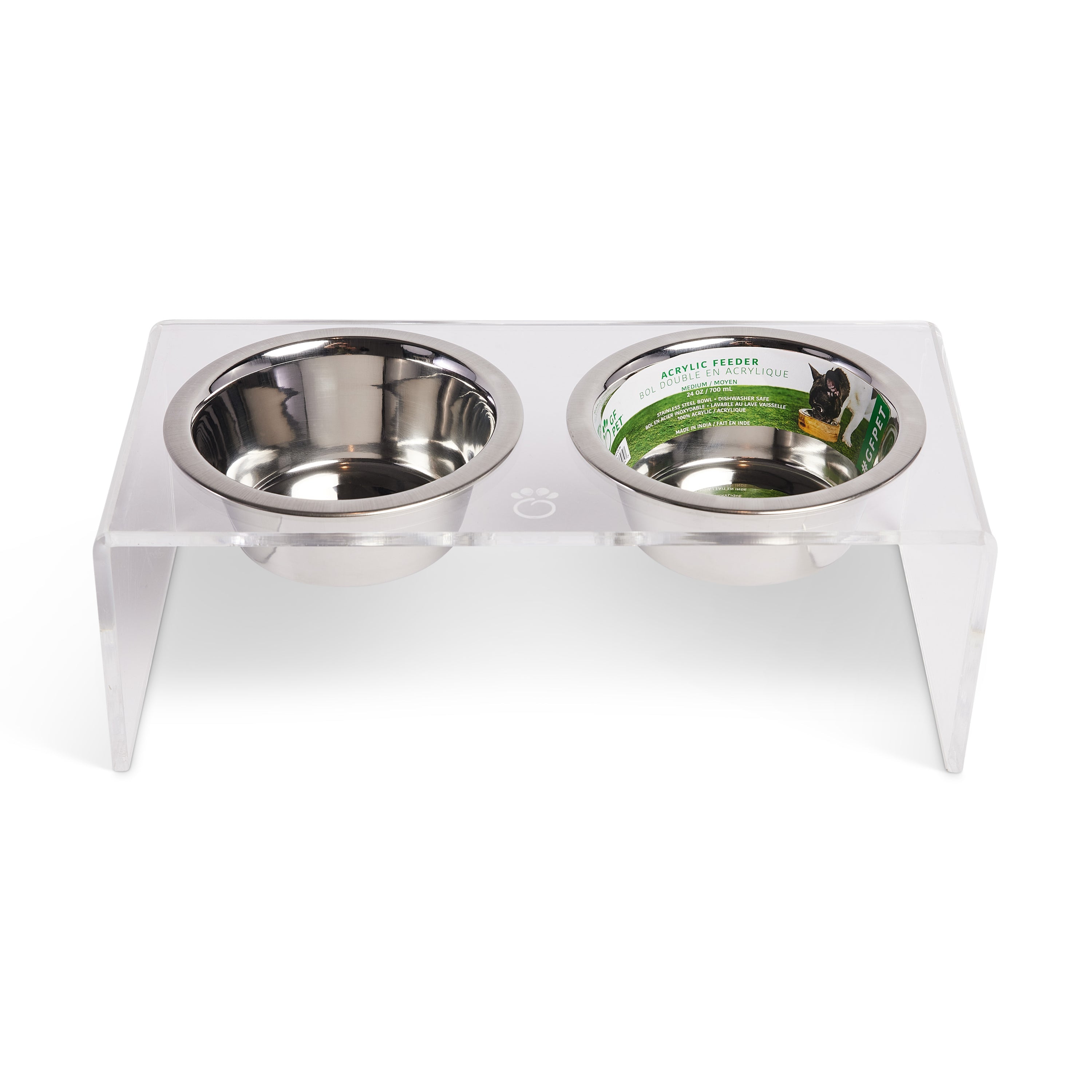 PawLux ClearView Dual Pet Feeder