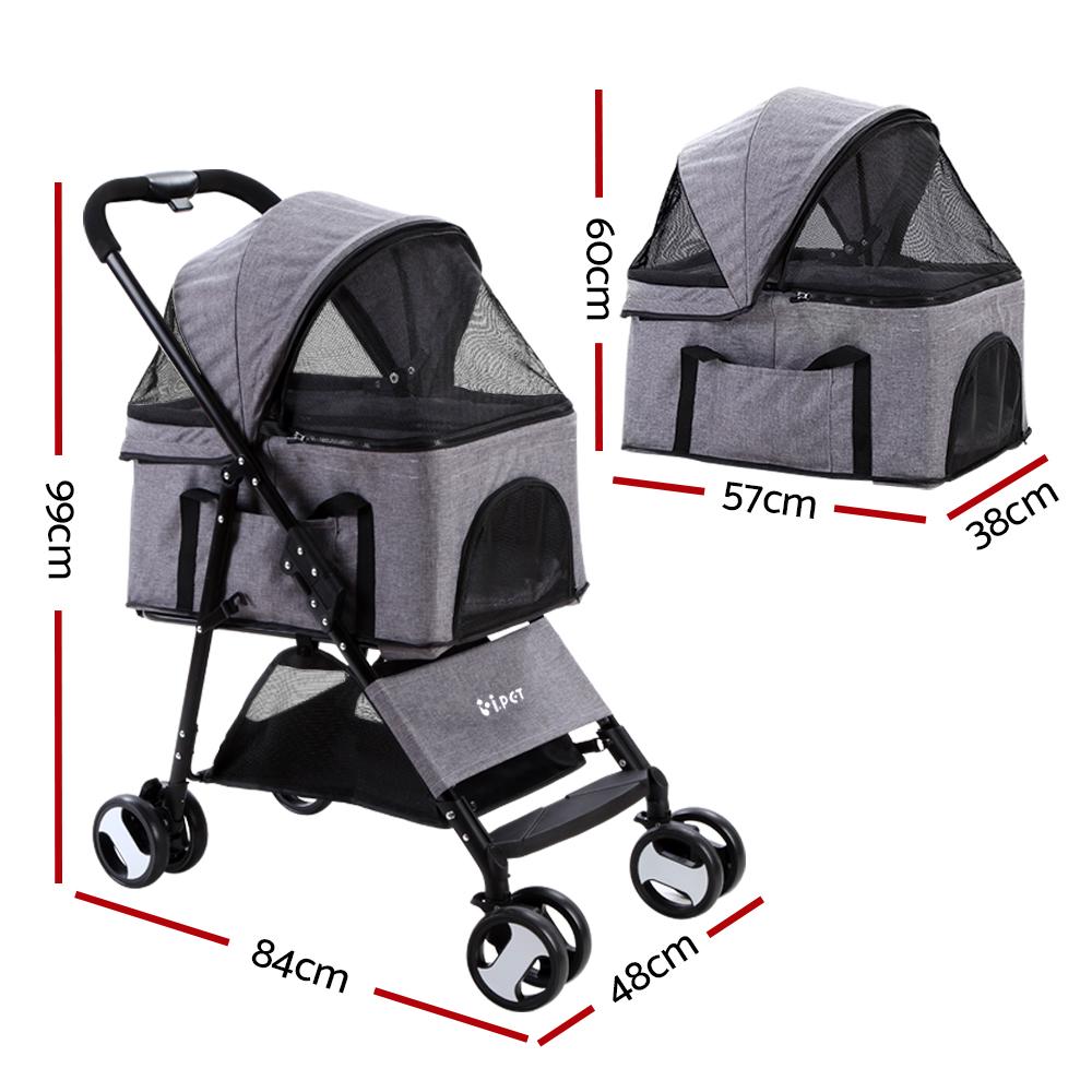 Pet Stroller Dog Carrier Foldable Pram