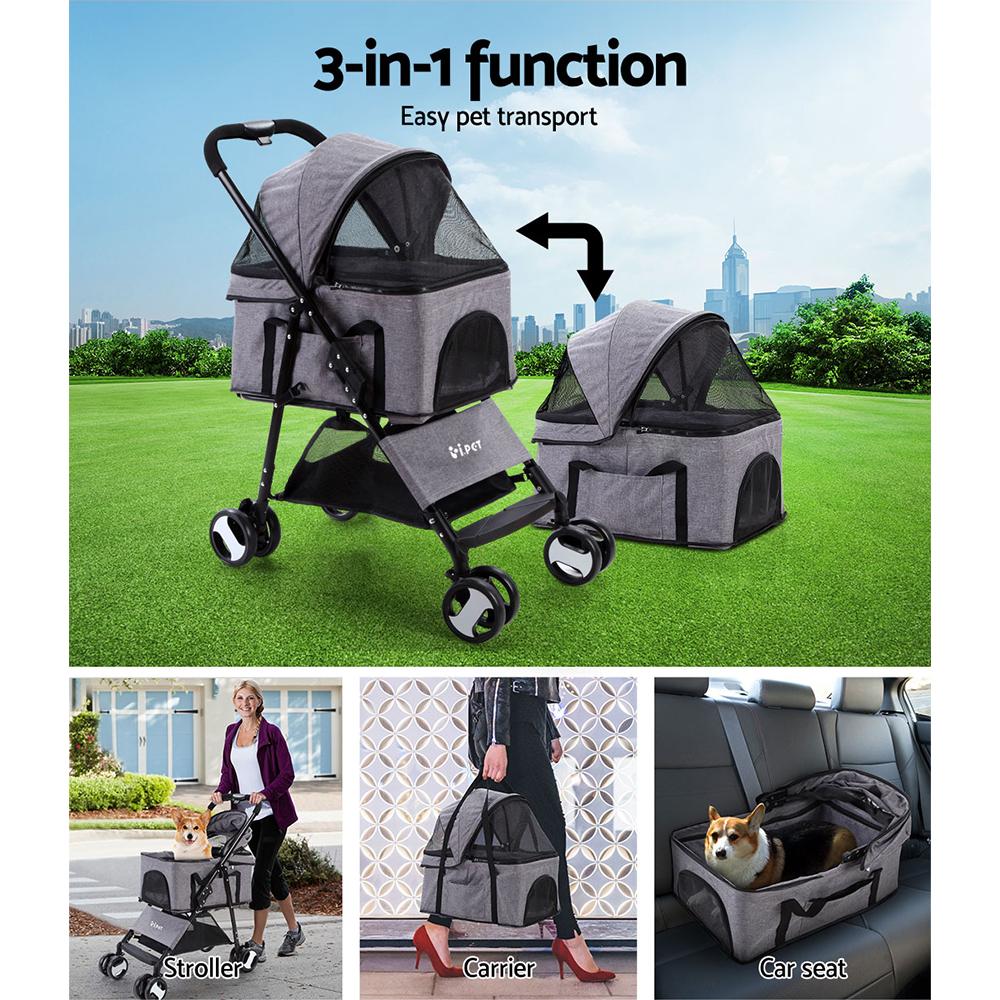 Pet Stroller Dog Carrier Foldable Pram