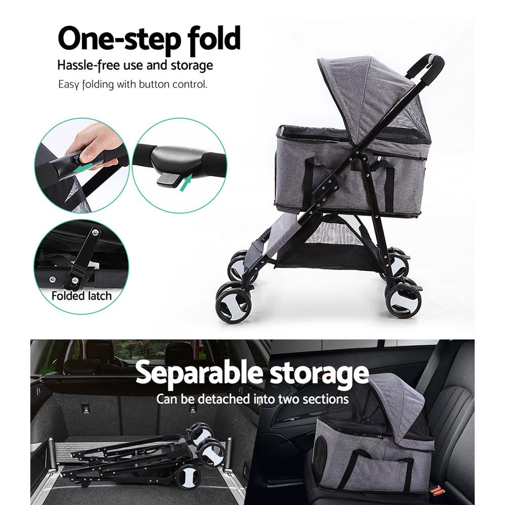 Pet Stroller Dog Carrier Foldable Pram