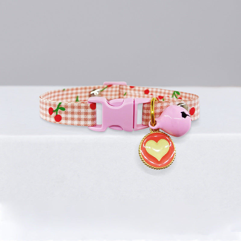 Charming Polka Dot Cat Collar with Bell