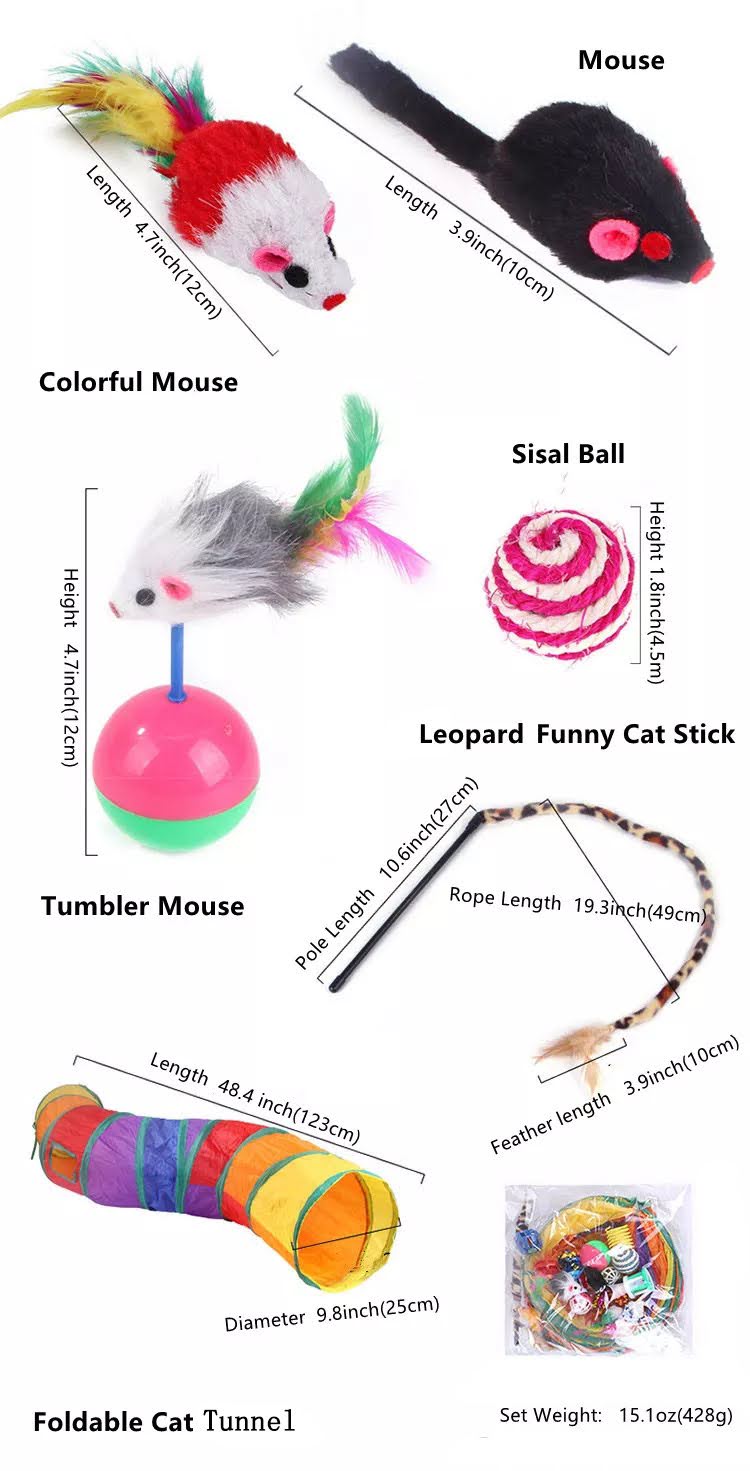 20-Piece Cat Toy Treasure Box